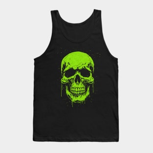 Neon Green Skull Monster Spooky Tank Top